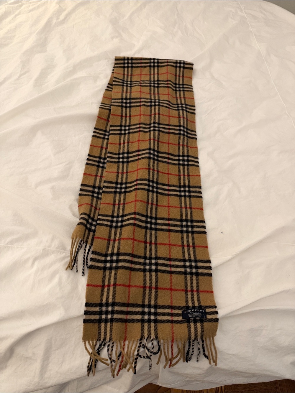 Burberry Classic Tan Plaid Scarf